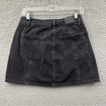 American Eagle American‎ Eagle Hi Rise A Line Mini Skirt Black Denim Casual Festival Women's 2 Photo 1