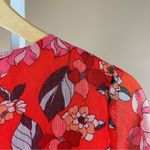 A New Day Small Floral Asymmetrical Ruffle Flowy Spring Retro Midi Dress Formal Photo 6