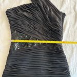 Le chateau Y2K  Black Sequence One Shoulder Ruched Top Photo 6