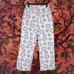 SheIn White Denim Purple Floral Jeans Photo 1