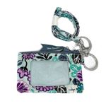 Vera Bradley Penelope’s Garden Lighten Up Zip ID and Lanyard, Green, Purple Photo 1