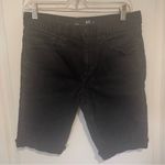 RSQ  London Skinny Stretch High Rise Cuffed Shorts Long Black Size 30 Photo 4