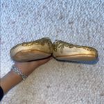 Oscar de la Renta Calista Mesh Beaded Floral Mule Slides Sandal Silver Gold 37.5 Photo 3