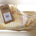 Billabong NWT Women's Make You Mine Bikini Tank Top L/12 Yellow Flower Photo 5