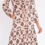 Mille Resort Astrid Dress Sayulita Print Geometric Mosaic Cotton Pink Size‎ XS Photo 0