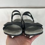 Dansko  Size 38 7.5 - 8 Sandals Blythe Black Nubuck Suede Flat Laser Cut Detail Photo 10