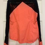 Cruel Girl Cruel Orange & Black Long Sleeve Medium Western Button Up Blouse.        2259 Photo 4