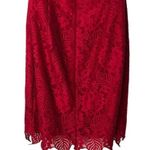 House Of CB Mialy Lace Halter Dress Women’s Size Medium Red Sleeveless Mini Photo 7