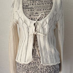 Pink Rose  Cream Knit Cardigan Photo 0