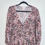 Venus Pink Floral Print Blouse Size 2X Plus Size Floral Blouse Photo 2