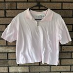 Vintage Russ Light Pink Zip Polo Cropped Top – Women’s Small Photo 0