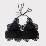 Urban Outfitters Black Lace Halter Bralette Photo 1