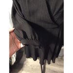 EXPRESS Mini Black dress Open Back V Neck Twirl Skater Skirt Medium M Photo 5