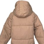 Puffit Hooded Long Puffer Winter Snow Jacket Women’s Size S Tan Warm Outdoors Photo 6