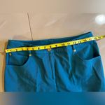 St. John  dress Pants Turquoise blue Sporty Trousers  straight dress pant 8 zip Photo 11