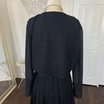 Vintage Whimsygoth Black Sheer Cropped Sequin Beaded Open Front Mesh Cardigan M Size 10P Photo 5