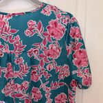 Entro Short Sleeve Silky Floral Blouse Photo 6