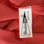 VTG Shadow Line Women's Med 3/4 Sleeve Bright Coral‎ Button Up Lounge Robe Mumu Red Photo 4