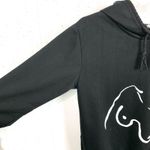 SheIn Female Figure Outline Long Sleeve Hoodie Black White Cotton Blend Small Photo 3