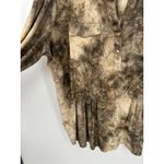 Sami & Jo  Tunic Women 3X Brown Cream Tie Dye Roll Tab Artsy Dark‎ Goth Grunge Photo 3