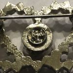 Angel Brand Elegant Silver Tone and Red Rhinestone Heart Brooch Photo 4