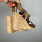 Andre Assous Espadrille Wedge Sandals Bronze Strappy Heels Made in Spain Brown Size 7 Photo 2