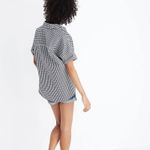 Madewell Gingham Play Button Down Shirt in True Black Womens XS Oversized Preppy Photo 1