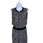 ASTR the Label Black White Print Jumpsuit Cutout Back Large Neutral Minimalist Photo 1