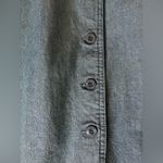 Vtg Y2K Denim Midi Skirt size Large Button Front Pockets Long Slit 90’s … Blue Photo 5