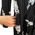 Free People  Black Floral Embroidered Austin Mini Dress Sz S Photo 4