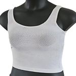 Urban Outfitters White Mesh Scoop Neck Crop Top - Size Large Photo 2
