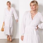 Evereve Roan + Ryan • Josephina Dress white maxi cotton tiered boho peasant Photo 3