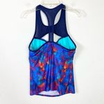 Title Nine Jane Bond Blueberry Marble Print Mesh Cutout Tankini Swim Top Size M Photo 1