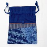 Handmade Denim Patchwork Pouch Purse Bag Blue NWOT Photo 9