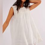 Free People  Shea Solid Mini Dress in Ivory M Photo 12