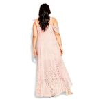 City Chic  Pink Blush Femme Fatale Maxi Dress Sz.M/18 NWT Photo 3