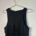 Helmut Lang  Black Silk Sleeveless Ruched Mini Dress Photo 4