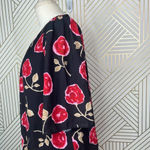 Kate Spade  Hazy Rose Double Layer Top In Black Floral Print Size Small‎ Photo 6