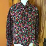 Who What Wear  Bright Floral Bow Top Photo 4