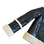 Mother The Boxy Zip Moto Jacket Leader of the Pack Vegan Leather Size Small Black Photo 10