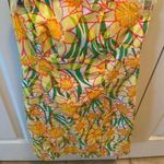 Lilly Pulitzer Franco Strapless Daffodils Floral Print Yellow & Green Dress Photo 2