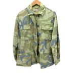 Free People  Women's Lead The Way Lime Combo Camo Utility Jacket Size XS Gorpcore Photo 3