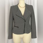 Alice Hope Black and White Striped Blazer (1002) Size L Photo 1