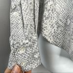 SOFT JOIE Snakeskin Print Button Down Top Womens Size XS Office Job Professional Gray Photo 3