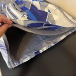 Oasis 100% Silk cocoon mini dress by  ,abstract print in blue/gray/cream, M Photo 8