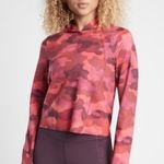 Athleta Pinnacle Red Camo Cropped Hoodie Photo 0