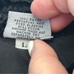 CP Shades  Black Velvet Collared Shirt Womens Long Sleeve Button Front Size Large Photo 2