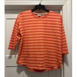 Vineyard Vines Women’s Size Medium Striped 3/4 sleeve Knit Top Shirt Pink Orange Photo 0