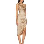 Revolve NWT  Elliatt One Shoulder Cassini Gold Dress - Size XS - MSRP $189 Photo 3