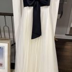 Jovani  White & Black Strapless Beaded Sweetheart Gown Size 0 Photo 3